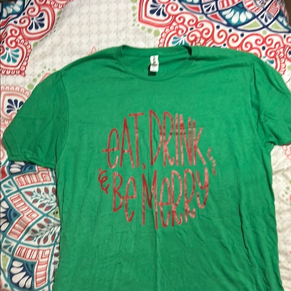 Green Graphic Tee - Eat, Drink & Be Merry - Picture 1 of 1